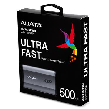 ADATA SE880 500 GB USB Type-C 3.2 Gen 2 (3.1 Gen 2) Wi-Fi Grå