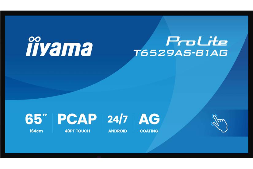 IIYAMA 164cm (64,5") T6529AS-B1AG 16:9 M-Touch 2xHDMI+UBS-C (Speditionsversand)