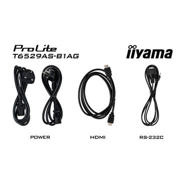 IIYAMA 164cm (64,5") T6529AS-B1AG 16:9 M-Touch 2xHDMI+UBS-C (Speditionsversand)