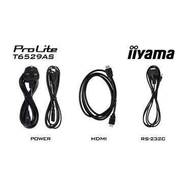 IIYAMA 164cm (64,5") T6529AS-B1AG 16:9 M-Touch 2xHDMI+UBS-C (Speditionsversand)