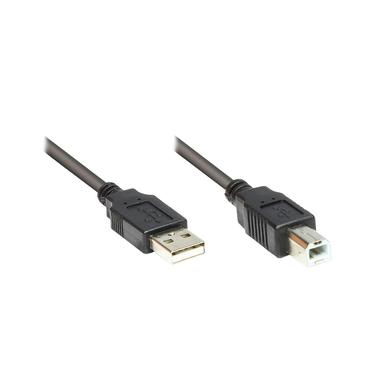 Alcasa USB 2.0 1.8m USB-kabel 1,8 m USB A USB B Sort