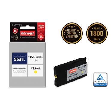 Activejet AH-953YRX bl&aelig;k (erstatning HP 953XL F6U18AE; Premium; 25 ml; gul)