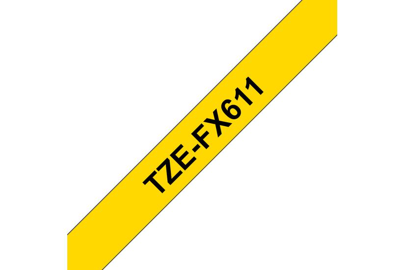 Brother TZe-FX611 - fleksibel tape - 1 kassette(r) - Rulle (0,6 cm x 8 m)