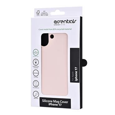 Essentials iPhone 17 Genbrugs silikone Mag bagcover, lyserød