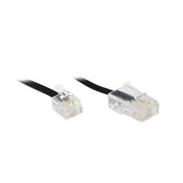 Alcasa RJ11 - RJ45, 6m Sort