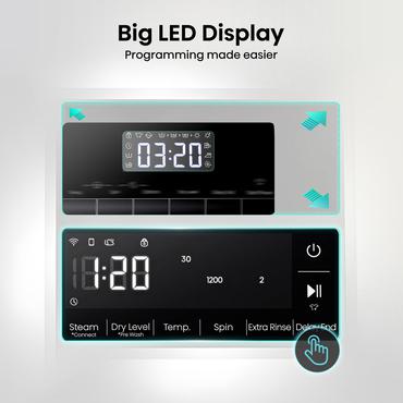 Hisense WD3S8043BB3 vaskemaskine - tørretumbler Fritstående Front-læsning Sort D