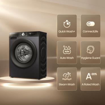 Hisense WD3S8043BB3 vaskemaskine - tørretumbler Fritstående Front-læsning Sort D