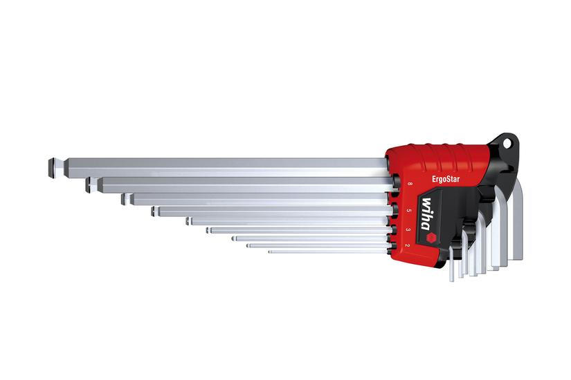 Wiha 369R L-formet unbrakon&oslash;gles&aelig;t Metric 9 stk