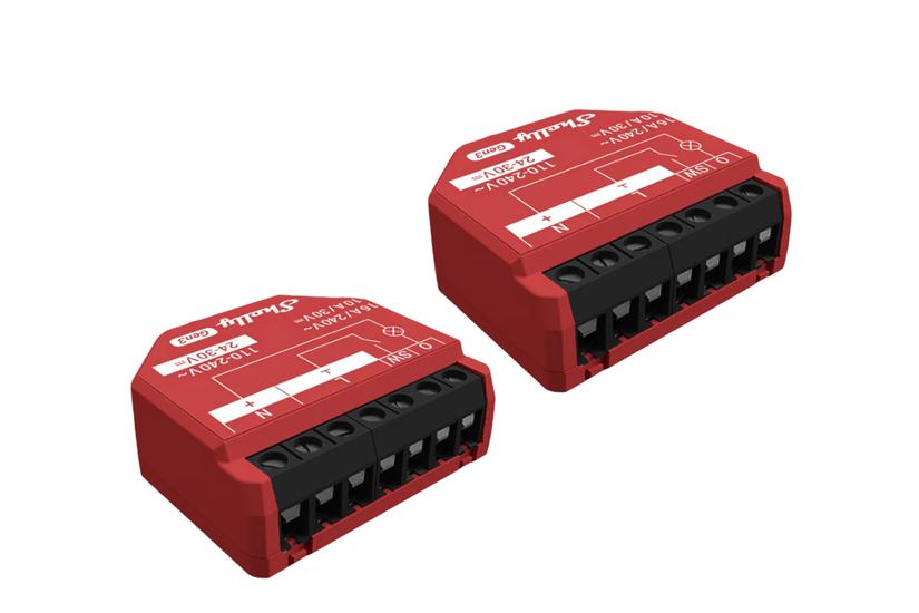 Shelly SHELLY_1PM_GEN3_2ER elektrisk afbryder Intelligent kontakt R&oslash;d