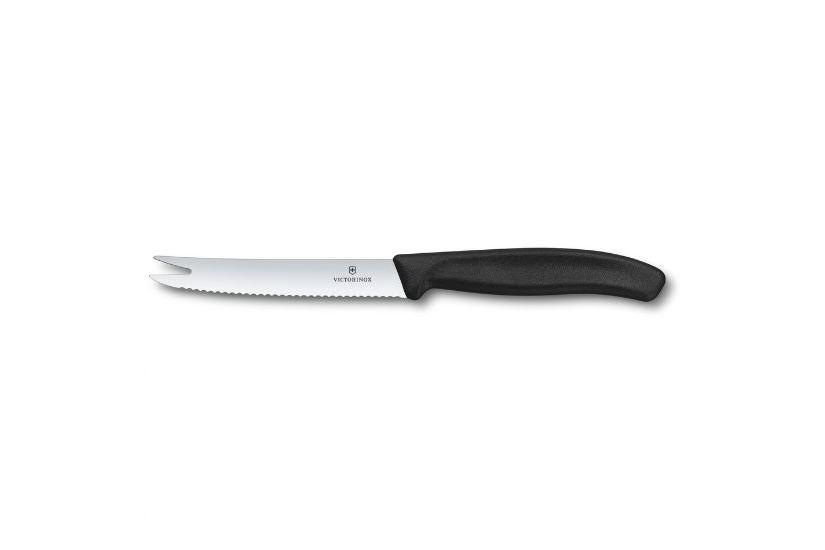 Victorinox Classic - pølse- og ostekniv - 11 cm - sort