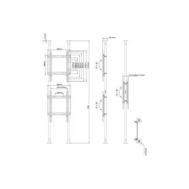Multibrackets M Pro Series MBFC2P2UPHD monteringssæt - for 2 LCD displays - sort