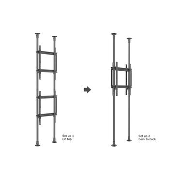 Multibrackets M Pro Series MBFC2P2UPHD monteringssæt - for 2 LCD displays - sort
