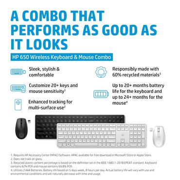 HP 650 Wireless Keyboard and M