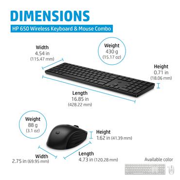 HP 650 Wireless Keyboard and M