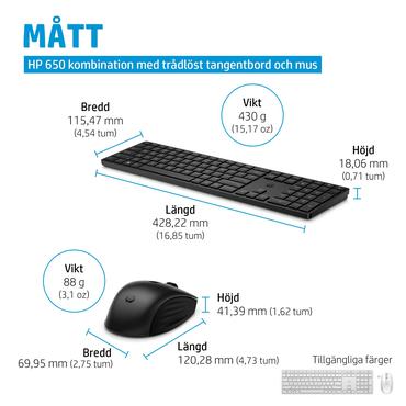 HP 650 Wireless Keyboard and M
