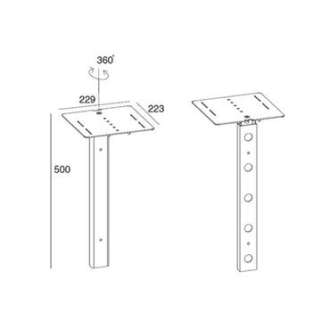 Multibrackets M Public Display Stand Camera Holder HD hylla - för videokonferenskamera - silver