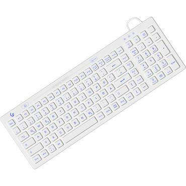 KeySonic KSK-6031INEL-Wh (DE) tastatur Industriel USB QWERTZ Tysk Hvid
