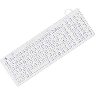 KeySonic KSK-6031INEL-Wh (DE) tastatur Industriel USB QWERTZ Tysk Hvid