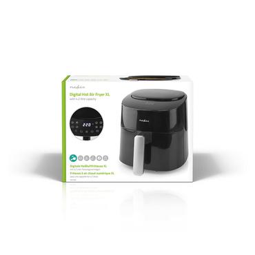 Nedis Hot Air Fryer | 4,2 l | Timer: 240 min | Number of presetprograms: 8 | Digital | Black