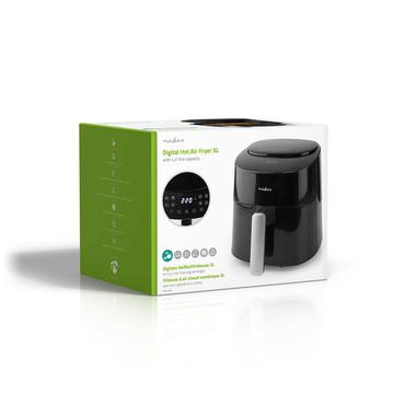 Nedis Hot Air Fryer | 4,2 l | Timer: 240 min | Number of presetprograms: 8 | Digital | Black