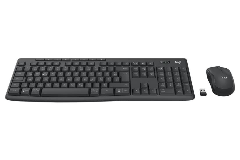 Logitech MK370 Combo for Business - sats med tangentbord och mus - QWERTZ - tysk - grafit Inmatningsenhet