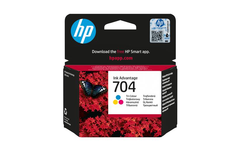HP 704 - f&auml;rg (cyan, magenta, gul) - original - Ink Advantage - bl&auml;ckpatron