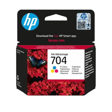 HP 704 - f&auml;rg (cyan, magenta, gul) - original - Ink Advantage - bl&auml;ckpatron