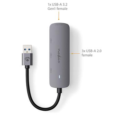 Nedis USB Hub, 5 Gbps