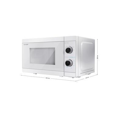 Sharp YC-MS01E-C mikrobølgeovn Hvid Solo mikroovn Bordplade 20 L 800 W