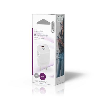 Oplader / 1.67 / 2.22 / 3.0 A / Outputs  1 / USB-C / 20 W / Automatische Voltage Selectie