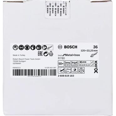 Bosch Best for Metal+Inox R780 - poleringsskive - for metal, rustfrit stål (pakke med 50)