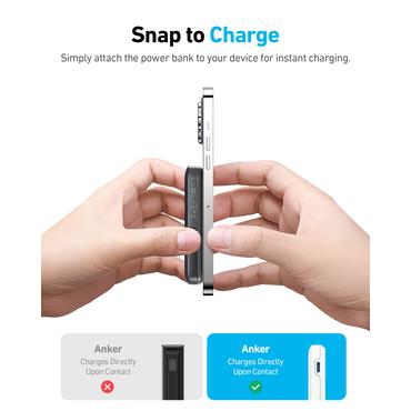 Anker 322 MagGo 5000 mAh Trådløs opladning Sort