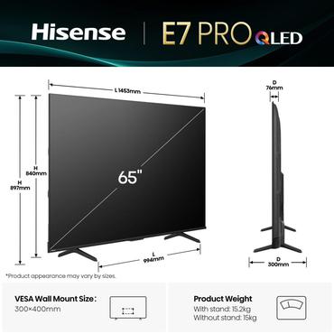 Hisense 65E77Q PRO 164cm 65" 4K QLED Smart TV Fernseher
