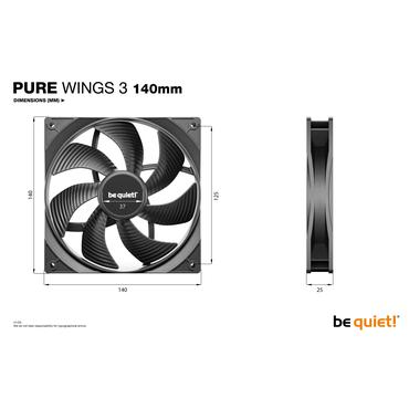 be quiet! L&Atilde;&Acirc;&frac14;fter Pure Wings 3 L&Atilde;&Acirc;&frac14;fter - 140mm