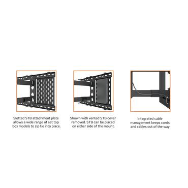 Multibrackets M Hospitality Flexarm with STB Enclosure konsol - f&ouml;r LCD-display - svart