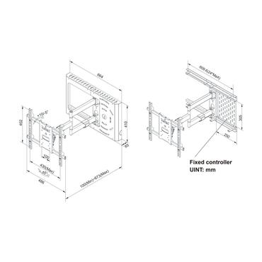 Multibrackets M Hospitality Flexarm with STB Enclosure konsol - f&ouml;r LCD-display - svart