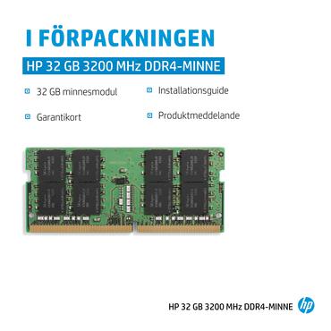 HP - 32GB - DDR4 RAM - 3200MHz - SO DIMM 260-PIN - Ikke-ECC