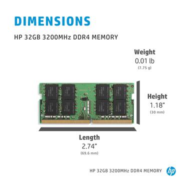 HP - 32GB - DDR4 RAM - 3200MHz - SO DIMM 260-PIN - Ikke-ECC