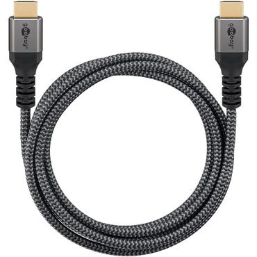 Goobay 64998 HDMI-kabel 15 m HDMI Type A (Standard) Sort, Sølv