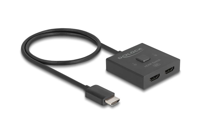 Delock HDMI Switch 2 to 1 bidirectional 8K