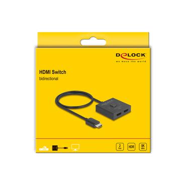 Delock HDMI Switch 2 to 1 bidirectional 8K