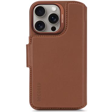 Decoded Leather Detachable Wallet - sk&oacute;rzana obudowa ochronna do iPhone 16 Pro kompatybilna z MagSafe (tan)