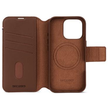 Decoded Leather Detachable Wallet - sk&oacute;rzana obudowa ochronna do iPhone 16 Pro kompatybilna z MagSafe (tan)