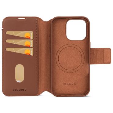 Decoded Leather Detachable Wallet - sk&oacute;rzana obudowa ochronna do iPhone 16 Pro kompatybilna z MagSafe (tan)