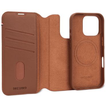 Decoded Leather Detachable Wallet - sk&oacute;rzana obudowa ochronna do iPhone 16 Pro kompatybilna z MagSafe (tan)