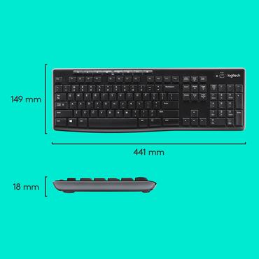 Logitech MK270 Wireless Combo - tastatur og mus-sæt - QWERTY - US International