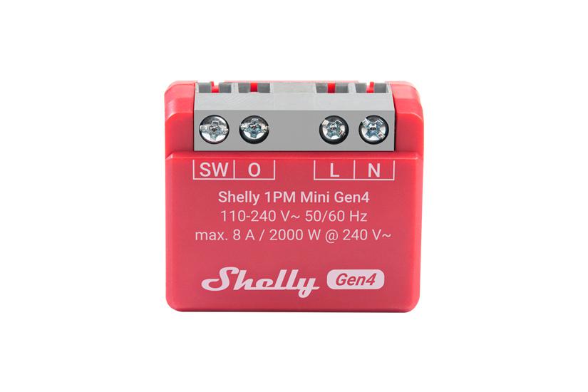 Shelly 1PM Mini Gen4 Intelligent kontakt R&oslash;d