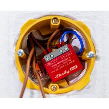 Shelly 1PM Mini Gen4 Intelligent kontakt R&oslash;d