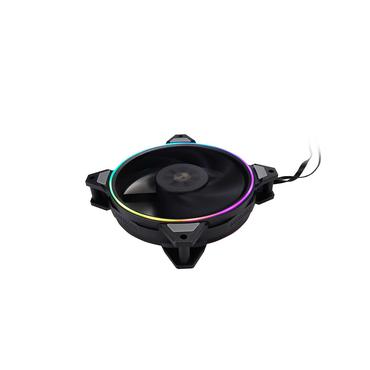 InWin Sirius Loop RGB PWM LÃÂ¼fter 3er Pack inkl. RGB-Controller - 120 mm, schwarz