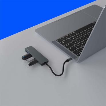 Savio Hub USB-C - 4 x USB-A AK-54 USB 3.2 Gen 1 (3.1 Gen 1) Type-A 1000 Mbit/s Sort